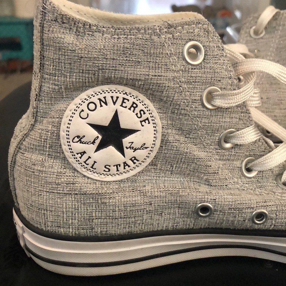 COPY - Hightop Silver Glitter Converse